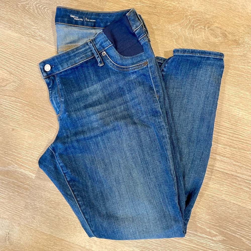 GAP True Skinny Maternity Jeans - Inset Panel - 16